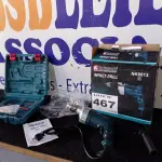 LOTE 467 - 01 - FURADEIRA MARTELETE PARAFUSADEIRA ELÉTRICA DE 13MM NAKASAKI NK6013 820W + ACESSÓRIO COM MALETA DE TRANSPORTE (NO ESTADO, NÃO SABEMOS SE FUNCIONA. LEILÃO NÃO TEM GARANTIA E NEM DEVOLUÇÃO, SUJEITO A POSSÍVEIS AVARIAS VISÍVEIS/OCULTAS E/OU AUSÊNCIA DE COMPONENTES)