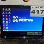 LOTE 417 - 01 - COMPUTADOR ALL IN ONE POSITIVO (NO ESTADO, NÃO SABEMOS SE FUNCIONA. LEILÃO NÃO TEM GARANTIA E NEM DEVOLUÇÃO, SUJEITO A POSSÍVEIS AVARIAS VISÍVEIS/OCULTAS E/OU AUSÊNCIA DE COMPONENTES)