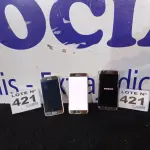 LOTE 421 - 02 - CELULAR SAMSUNG S7 – 01 CELULAR SAMSUNG S6 (NO ESTADO, NÃO SABEMOS SE FUNCIONA. LEILÃO NÃO TEM GARANTIA E NEM DEVOLUÇÃO, SUJEITO A POSSÍVEIS AVARIAS VISÍVEIS/OCULTAS E/OU AUSÊNCIA DE COMPONENTES)