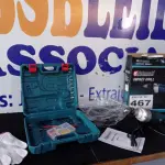 LOTE 467 - 01 - FURADEIRA MARTELETE PARAFUSADEIRA ELÉTRICA DE 13MM NAKASAKI NK6013 820W + ACESSÓRIO COM MALETA DE TRANSPORTE (NO ESTADO, NÃO SABEMOS SE FUNCIONA. LEILÃO NÃO TEM GARANTIA E NEM DEVOLUÇÃO, SUJEITO A POSSÍVEIS AVARIAS VISÍVEIS/OCULTAS E/OU AUSÊNCIA DE COMPONENTES)