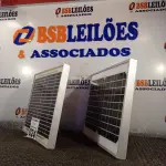 LOTE 024 - 02 PAINÉIS SOLARES 18V 10W. (NO ESTADO) ATENÇÃO! FAZER A VISITAÇÃO ANTES DE ARREMATAR, NÃO SABEMOS SE FUNCIONA. LEILÃO NÃO TEM GARANTIA E NEM DEVOLUÇÃO, SUJEITO A POSSÍVEIS AVARIAS VISÍVEIS/OCULTAS E/OU AUSÊNCIA DE COMPONENTES.
