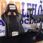 LOTE 433 - 01 – CADEIRA GAMER (NO ESTADO, NÃO SABEMOS SE FUNCIONA. LEILÃO NÃO TEM GARANTIA E NEM DEVOLUÇÃO, SUJEITO A POSSÍVEIS AVARIAS VISÍVEIS/OCULTAS E/OU AUSÊNCIA DE COMPONENTES)