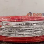 LOTE 070 - 01 ROLO DE CABO FLEXÍVEL 100M 1X2,5MM COR VERMELHO STAR BRAZIL COM SELO INMETRO. (NOVO). (NO ESTADO, NÃO SABEMOS SE FUNCIONA. LEILÃO NÃO TEM GARANTIA E NEM DEVOLUÇÃO)