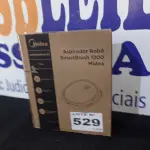 LOTE 529 - 01 - ASPIRADOR ROBÔ SMARTBRUSH 1200 MIDEA BRANCO (NO ESTADO, NÃO SABEMOS SE FUNCIONA. LEILÃO NÃO TEM GARANTIA E NEM DEVOLUÇÃO, SUJEITO A POSSÍVEIS AVARIAS VISÍVEIS/OCULTAS E/OU AUSÊNCIA DE COMPONENTES)