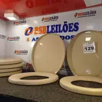 LOTE 129 - 06 ASSENTOS PARA VASO SANITÁRIO. (NO ESTADO) ATENÇÃO! FAZER A VISITAÇÃO ANTES DE ARREMATAR, NÃO SABEMOS SE FUNCIONA. LEILÃO NÃO TEM GARANTIA E NEM DEVOLUÇÃO, SUJEITO A POSSÍVEIS AVARIAS VISÍVEIS/OCULTAS E/OU AUSÊNCIA DE COMPONENTES.