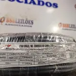 LOTE 325 - 01 ROLO DE CABO FLEXÍVEL 100M 1X10MM NA COR PRETA. (NOVO). (NO ESTADO) ATENÇÃO! FAZER A VISITAÇÃO ANTES DE ARREMATAR, NÃO SABEMOS SE FUNCIONA. LEILÃO NÃO TEM GARANTIA E NEM DEVOLUÇÃO, SUJEITO A POSSÍVEIS AVARIAS VISÍVEIS/OCULTAS E/OU AUSÊNCIA DE COMPONENTES.