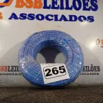 LOTE 265 - 01 ROLO DE CABO FLEXÍVEL 100M 1X10MM NA COR AZUL(NOVO). (NO ESTADO) ATENÇÃO! FAZER A VISITAÇÃO ANTES DE ARREMATAR, NÃO SABEMOS SE FUNCIONA. LEILÃO NÃO TEM GARANTIA E NEM DEVOLUÇÃO, SUJEITO A POSSÍVEIS AVARIAS VISÍVEIS/OCULTAS E/OU AUSÊNCIA DE COMPONENTES.