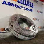 LOTE 405 - 01 ROLO DE CABO FLEXÍVEL 100M 1X10MM NA COR PRETA. (NOVO). (NO ESTADO) ATENÇÃO! FAZER A VISITAÇÃO ANTES DE ARREMATAR, NÃO SABEMOS SE FUNCIONA. LEILÃO NÃO TEM GARANTIA E NEM DEVOLUÇÃO, SUJEITO A POSSÍVEIS AVARIAS VISÍVEIS/OCULTAS E/OU AUSÊNCIA DE COMPONENTES.