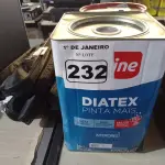 LOTE 232 - 01 LATA DE TINTA IQUINE DIATEX PINTA MAIS 18L FOSCO BASE “P”. (NO ESTADO) ATENÇÃO! FAZER A VISITAÇÃO ANTES DE ARREMATAR, NÃO SABEMOS SE FUNCIONA. LEILÃO NÃO TEM GARANTIA E NEM DEVOLUÇÃO, SUJEITO A POSSÍVEIS AVARIAS VISÍVEIS/OCULTAS E/OU AUSÊNCIA DE COMPONENTES.