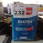 LOTE 232 - 01 LATA DE TINTA IQUINE DIATEX PINTA MAIS 18L FOSCO BASE “P”. (NO ESTADO) ATENÇÃO! FAZER A VISITAÇÃO ANTES DE ARREMATAR, NÃO SABEMOS SE FUNCIONA. LEILÃO NÃO TEM GARANTIA E NEM DEVOLUÇÃO, SUJEITO A POSSÍVEIS AVARIAS VISÍVEIS/OCULTAS E/OU AUSÊNCIA DE COMPONENTES.