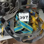 LOTE 397 - 05 CINTOS DE SEGURANÇA NO TRABALHO. (NO ESTADO) ATENÇÃO! FAZER A VISITAÇÃO ANTES DE ARREMATAR, NÃO SABEMOS SE FUNCIONA. LEILÃO NÃO TEM GARANTIA E NEM DEVOLUÇÃO, SUJEITO A POSSÍVEIS AVARIAS VISÍVEIS/OCULTAS E/OU AUSÊNCIA DE COMPONENTES.