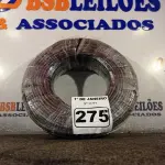 LOTE 275 - 01 ROLO DE CABO FLEXÍVEL 100M 1X10MM NA COR PRETA. (NOVO). (NO ESTADO) ATENÇÃO! FAZER A VISITAÇÃO ANTES DE ARREMATAR, NÃO SABEMOS SE FUNCIONA. LEILÃO NÃO TEM GARANTIA E NEM DEVOLUÇÃO, SUJEITO A POSSÍVEIS AVARIAS VISÍVEIS/OCULTAS E/OU AUSÊNCIA DE COMPONENTES.