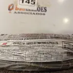 LOTE 145 - 01 ROLO DE CABO FLEXÍVEL 100M 1X4MM NA COR CINZA(NOVO). (NO ESTADO) ATENÇÃO! FAZER A VISITAÇÃO ANTES DE ARREMATAR, NÃO SABEMOS SE FUNCIONA. LEILÃO NÃO TEM GARANTIA E NEM DEVOLUÇÃO, SUJEITO A POSSÍVEIS AVARIAS VISÍVEIS/OCULTAS E/OU AUSÊNCIA DE COMPONENTES.