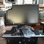 LOTE 247 - 01 CPU, 01 MONITOR, 01 TECLADO E 01 MOUSE. (NO ESTADO) ATENÇÃO! FAZER A VISITAÇÃO ANTES DE ARREMATAR, NÃO SABEMOS SE FUNCIONA. LEILÃO NÃO TEM GARANTIA E NEM DEVOLUÇÃO, SUJEITO A POSSÍVEIS AVARIAS VISÍVEIS/OCULTAS E/OU AUSÊNCIA DE COMPONENTES.