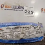 LOTE 225 - 01 ROLO DE CABO FLEXÍVEL 100M 1X4MM NA COR AZUL(NOVO). (NO ESTADO) ATENÇÃO! FAZER A VISITAÇÃO ANTES DE ARREMATAR, NÃO SABEMOS SE FUNCIONA. LEILÃO NÃO TEM GARANTIA E NEM DEVOLUÇÃO, SUJEITO A POSSÍVEIS AVARIAS VISÍVEIS/OCULTAS E/OU AUSÊNCIA DE COMPONENTES.