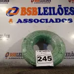 LOTE 245 - 01 ROLO DE CABO FLEXÍVEL 100M 1X10MM NA COR VERDE(NOVO). (NO ESTADO) ATENÇÃO! FAZER A VISITAÇÃO ANTES DE ARREMATAR, NÃO SABEMOS SE FUNCIONA. LEILÃO NÃO TEM GARANTIA E NEM DEVOLUÇÃO, SUJEITO A POSSÍVEIS AVARIAS VISÍVEIS/OCULTAS E/OU AUSÊNCIA DE COMPONENTES.