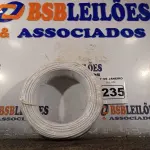 LOTE 235 - 01 ROLO DE CABO FLEXÍVEL 100M 1X4MM NA COR BRANCA(NOVO). (NO ESTADO) ATENÇÃO! FAZER A VISITAÇÃO ANTES DE ARREMATAR, NÃO SABEMOS SE FUNCIONA. LEILÃO NÃO TEM GARANTIA E NEM DEVOLUÇÃO, SUJEITO A POSSÍVEIS AVARIAS VISÍVEIS/OCULTAS E/OU AUSÊNCIA DE COMPONENTES.