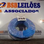 LOTE 255 - 01 ROLO DE CABO FLEXÍVEL 100M 1X10MM NA COR AZUL(NOVO). (NO ESTADO) ATENÇÃO! FAZER A VISITAÇÃO ANTES DE ARREMATAR, NÃO SABEMOS SE FUNCIONA. LEILÃO NÃO TEM GARANTIA E NEM DEVOLUÇÃO, SUJEITO A POSSÍVEIS AVARIAS VISÍVEIS/OCULTAS E/OU AUSÊNCIA DE COMPONENTES.