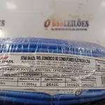 LOTE 375 - 01 ROLO DE CABO FLEXÍVEL 100M 1X10MM NA COR AZUL. (NOVO). (NO ESTADO) ATENÇÃO! FAZER A VISITAÇÃO ANTES DE ARREMATAR, NÃO SABEMOS SE FUNCIONA. LEILÃO NÃO TEM GARANTIA E NEM DEVOLUÇÃO, SUJEITO A POSSÍVEIS AVARIAS VISÍVEIS/OCULTAS E/OU AUSÊNCIA DE COMPONENTES.