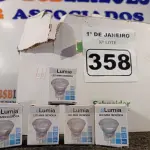 LOTE 358 - 01 LOTE COM VÁRIAS LÂMPADAS DICROICA. (NO ESTADO) ATENÇÃO! FAZER A VISITAÇÃO ANTES DE ARREMATAR, NÃO SABEMOS SE FUNCIONA. LEILÃO NÃO TEM GARANTIA E NEM DEVOLUÇÃO, SUJEITO A POSSÍVEIS AVARIAS VISÍVEIS/OCULTAS E/OU AUSÊNCIA DE COMPONENTES.