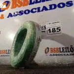 LOTE 185 - 01 ROLO DE CABO FLEXÍVEL 100M 1X4MM NA COR VERDE(NOVO). (NO ESTADO) ATENÇÃO! FAZER A VISITAÇÃO ANTES DE ARREMATAR, NÃO SABEMOS SE FUNCIONA. LEILÃO NÃO TEM GARANTIA E NEM DEVOLUÇÃO, SUJEITO A POSSÍVEIS AVARIAS VISÍVEIS/OCULTAS E/OU AUSÊNCIA DE COMPONENTES.