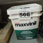 LOTE 566 - 01 BALDE DE TINTA MAXIVINIL 18L FOSCO BRANCO NEVE. (NO ESTADO) ATENÇÃO! FAZER A VISITAÇÃO ANTES DE ARREMATAR, NÃO SABEMOS SE FUNCIONA. LEILÃO NÃO TEM GARANTIA E NEM DEVOLUÇÃO, SUJEITO A POSSÍVEIS AVARIAS VISÍVEIS/OCULTAS E/OU AUSÊNCIA DE COMPONENTES.