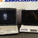 LOTE 508 - 02 NOTEBOOKS MARCAS E MODELOS DIVERSOS. (NO ESTADO) ATENÇÃO! FAZER A VISITAÇÃO ANTES DE ARREMATAR, NÃO SABEMOS SE FUNCIONA. LEILÃO NÃO TEM GARANTIA E NEM DEVOLUÇÃO, SUJEITO A POSSÍVEIS AVARIAS VISÍVEIS/OCULTAS E/OU AUSÊNCIA DE COMPONENTES.