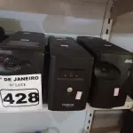 LOTE 428 - 01 NOBREAK E 02 ESTABILIZADORES MARCAS E MODELOS DIVERSOS.  (NO ESTADO) ATENÇÃO! FAZER A VISITAÇÃO ANTES DE ARREMATAR, NÃO SABEMOS SE FUNCIONA. LEILÃO NÃO TEM GARANTIA E NEM DEVOLUÇÃO, SUJEITO A POSSÍVEIS AVARIAS VISÍVEIS/OCULTAS E/OU AUSÊNCIA DE COMPONENTES.