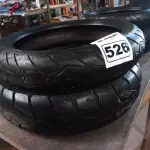 LOTE 526 - 02 PNEUS DE MOTO 120/70/17, 150/70/17. (NO ESTADO) ATENÇÃO! FAZER A VISITAÇÃO ANTES DE ARREMATAR, NÃO SABEMOS SE FUNCIONA. LEILÃO NÃO TEM GARANTIA E NEM DEVOLUÇÃO, SUJEITO A POSSÍVEIS AVARIAS VISÍVEIS/OCULTAS E/OU AUSÊNCIA DE COMPONENTES.