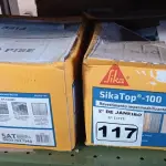 LOTE 117 - 02 CAIXAS DE REVESTIMENTO IMPERMEABILIZANTE SEMI-FLEXIVEL SIKA TOP 100 18KG. (NO ESTADO) ATENÇÃO! FAZER A VISITAÇÃO ANTES DE ARREMATAR, NÃO SABEMOS SE FUNCIONA. LEILÃO NÃO TEM GARANTIA E NEM DEVOLUÇÃO, SUJEITO A POSSÍVEIS AVARIAS VISÍVEIS/OCULTAS E/OU AUSÊNCIA DE COMPONENTES.
