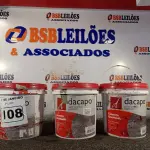 LOTE 108 - 03 BALDES DE REVESTIMENTO CIMENTO QUEIMADO. (NO ESTADO) ATENÇÃO! FAZER A VISITAÇÃO ANTES DE ARREMATAR, NÃO SABEMOS SE FUNCIONA. LEILÃO NÃO TEM GARANTIA E NEM DEVOLUÇÃO, SUJEITO A POSSÍVEIS AVARIAS VISÍVEIS/OCULTAS E/OU AUSÊNCIA DE COMPONENTES.