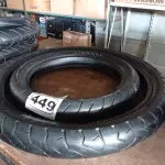 LOTE 449 - 02 PNEUS DE MOTO 100/80/14, 90/90/21. (NO ESTADO) ATENÇÃO! FAZER A VISITAÇÃO ANTES DE ARREMATAR, NÃO SABEMOS SE FUNCIONA. LEILÃO NÃO TEM GARANTIA E NEM DEVOLUÇÃO, SUJEITO A POSSÍVEIS AVARIAS VISÍVEIS/OCULTAS E/OU AUSÊNCIA DE COMPONENTES.