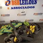 LOTE 497 - 05 CINTOS DE SEGURANÇA NO TRABALHO. (NO ESTADO) ATENÇÃO! FAZER A VISITAÇÃO ANTES DE ARREMATAR, NÃO SABEMOS SE FUNCIONA. LEILÃO NÃO TEM GARANTIA E NEM DEVOLUÇÃO, SUJEITO A POSSÍVEIS AVARIAS VISÍVEIS/OCULTAS E/OU AUSÊNCIA DE COMPONENTES.