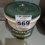 LOTE 569 - 01 BALDE DE TINTA IQUINE PINTALAR FOSCO-AVELUDADO 15L SEM A IDENTIFICAÇÃO DA COR. (NO ESTADO) ATENÇÃO! FAZER A VISITAÇÃO ANTES DE ARREMATAR, NÃO SABEMOS SE FUNCIONA. LEILÃO NÃO TEM GARANTIA E NEM DEVOLUÇÃO, SUJEITO A POSSÍVEIS AVARIAS VISÍVEIS/OCULTAS E/OU AUSÊNCIA DE COMPONENTES.