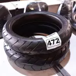 LOTE 472 - 02 PNEUS DE MOTO 120/70/17, 170/60/17. (NO ESTADO) ATENÇÃO! FAZER A VISITAÇÃO ANTES DE ARREMATAR, NÃO SABEMOS SE FUNCIONA. LEILÃO NÃO TEM GARANTIA E NEM DEVOLUÇÃO, SUJEITO A POSSÍVEIS AVARIAS VISÍVEIS/OCULTAS E/OU AUSÊNCIA DE COMPONENTES.
