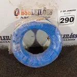 LOTE 290 - 01 ROLO DE CABO FLEXÍVEL 100M 1X4,00MM NA COR AZUL. (NOVO)(NO ESTADO) ATENÇÃO! FAZER A VISITAÇÃO ANTES DE ARREMATAR, NÃO SABEMOS SE FUNCIONA. LEILÃO NÃO TEM GARANTIA E NEM DEVOLUÇÃO, SUJEITO A POSSÍVEIS AVARIAS VISÍVEIS/OCULTAS E/OU AUSÊNCIA DE COMPONENTES.