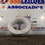 LOTE 280 - 01 ROLO DE CABO FLEXÍVEL 100M 1X4,00MM NA COR BRANCA. (NOVO)(NO ESTADO) ATENÇÃO! FAZER A VISITAÇÃO ANTES DE ARREMATAR, NÃO SABEMOS SE FUNCIONA. LEILÃO NÃO TEM GARANTIA E NEM DEVOLUÇÃO, SUJEITO A POSSÍVEIS AVARIAS VISÍVEIS/OCULTAS E/OU AUSÊNCIA DE COMPONENTES.