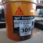 LOTE 305 - 01 GALÃO DE EMULSÃO DISPERSA EM ÁGUA PARA IMPRIMAÇÃO E IMPERMEABILIZAÇÃO IGOL ECOASFALTO SIKA. (NO ESTADO) ATENÇÃO! FAZER A VISITAÇÃO ANTES DE ARREMATAR, NÃO SABEMOS SE FUNCIONA. LEILÃO NÃO TEM GARANTIA E NEM DEVOLUÇÃO, SUJEITO A POSSÍVEIS AVARIAS VISÍVEIS/OCULTAS E/OU AUSÊNCIA DE COMPONENTES.