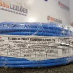 LOTE 210 - 01 ROLO DE CABO FLEXÍVEL 100M 1X10MM NA COR AZUL(NOVO). (NO ESTADO) ATENÇÃO! FAZER A VISITAÇÃO ANTES DE ARREMATAR, NÃO SABEMOS SE FUNCIONA. LEILÃO NÃO TEM GARANTIA E NEM DEVOLUÇÃO, SUJEITO A POSSÍVEIS AVARIAS VISÍVEIS/OCULTAS E/OU AUSÊNCIA DE COMPONENTES.