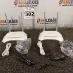 LOTE 382 - 02 ROTEADORES TP-LINK COM CABO E FONTE. (NO ESTADO) ATENÇÃO! FAZER A VISITAÇÃO ANTES DE ARREMATAR, NÃO SABEMOS SE FUNCIONA. LEILÃO NÃO TEM GARANTIA E NEM DEVOLUÇÃO, SUJEITO A POSSÍVEIS AVARIAS VISÍVEIS/OCULTAS E/OU AUSÊNCIA DE COMPONENTES.