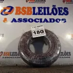 LOTE 180 - 01 ROLO DE CABO FLEXÍVEL 100M 1X10MM NA COR PRETA(NOVO). (NO ESTADO) ATENÇÃO! FAZER A VISITAÇÃO ANTES DE ARREMATAR, NÃO SABEMOS SE FUNCIONA. LEILÃO NÃO TEM GARANTIA E NEM DEVOLUÇÃO, SUJEITO A POSSÍVEIS AVARIAS VISÍVEIS/OCULTAS E/OU AUSÊNCIA DE COMPONENTES.