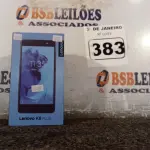 LOTE 383 - 01 CELULAR K8PLUS 32GB COM CARREGADOR MARCA LENOVO. (NO ESTADO) ATENÇÃO! FAZER A VISITAÇÃO ANTES DE ARREMATAR, NÃO SABEMOS SE FUNCIONA. LEILÃO NÃO TEM GARANTIA E NEM DEVOLUÇÃO, SUJEITO A POSSÍVEIS AVARIAS VISÍVEIS/OCULTAS E/OU AUSÊNCIA DE COMPONENTES.