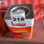 LOTE 218 - 01 LATA DE TINTA IQUINE DELANIL RENDE MUITO 18L FOSCO BASE “C”. (NO ESTADO) ATENÇÃO! FAZER A VISITAÇÃO ANTES DE ARREMATAR, NÃO SABEMOS SE FUNCIONA. LEILÃO NÃO TEM GARANTIA E NEM DEVOLUÇÃO, SUJEITO A POSSÍVEIS AVARIAS VISÍVEIS/OCULTAS E/OU AUSÊNCIA DE COMPONENTES.