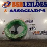 LOTE 190 - 01 ROLO DE CABO FLEXÍVEL 100M 1X4MM NA COR VERDE(NOVO). (NO ESTADO) ATENÇÃO! FAZER A VISITAÇÃO ANTES DE ARREMATAR, NÃO SABEMOS SE FUNCIONA. LEILÃO NÃO TEM GARANTIA E NEM DEVOLUÇÃO, SUJEITO A POSSÍVEIS AVARIAS VISÍVEIS/OCULTAS E/OU AUSÊNCIA DE COMPONENTES.