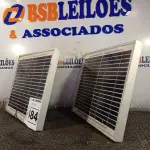 LOTE 484 - 02 PAINÉIS SOLARES 18V 10W.  (NO ESTADO) ATENÇÃO! FAZER A VISITAÇÃO ANTES DE ARREMATAR, NÃO SABEMOS SE FUNCIONA. LEILÃO NÃO TEM GARANTIA E NEM DEVOLUÇÃO, SUJEITO A POSSÍVEIS AVARIAS VISÍVEIS/OCULTAS E/OU AUSÊNCIA DE COMPONENTES.
