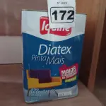 LOTE 172 - 01 LATA DE TINTA IQUINE DIATEX PINTA MAIS 18L FOSCO BASE “P”. (NO ESTADO) ATENÇÃO! FAZER A VISITAÇÃO ANTES DE ARREMATAR, NÃO SABEMOS SE FUNCIONA. LEILÃO NÃO TEM GARANTIA E NEM DEVOLUÇÃO, SUJEITO A POSSÍVEIS AVARIAS VISÍVEIS/OCULTAS E/OU AUSÊNCIA DE COMPONENTES.