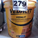 LOTE 279 - 01 BALDE DE VEDACIT ADITIVO IMPERMEABILIZANTE PARA CONCRETOS E ARGAMASSAS. (NO ESTADO) ATENÇÃO! FAZER A VISITAÇÃO ANTES DE ARREMATAR, NÃO SABEMOS SE FUNCIONA. LEILÃO NÃO TEM GARANTIA E NEM DEVOLUÇÃO, SUJEITO A POSSÍVEIS AVARIAS VISÍVEIS/OCULTAS E/OU AUSÊNCIA DE COMPONENTES.