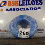 LOTE 260 - 01 ROLO DE CABO FLEXÍVEL 100M 1X10MM NA COR AZUL(NOVO). (NO ESTADO) ATENÇÃO! FAZER A VISITAÇÃO ANTES DE ARREMATAR, NÃO SABEMOS SE FUNCIONA. LEILÃO NÃO TEM GARANTIA E NEM DEVOLUÇÃO, SUJEITO A POSSÍVEIS AVARIAS VISÍVEIS/OCULTAS E/OU AUSÊNCIA DE COMPONENTES.
