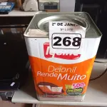 LOTE 268 - 01 LATA DE TINTA IQUINE DELANIL RENDE MUITO 18L FOSCO BASE “C”. (NO ESTADO) ATENÇÃO! FAZER A VISITAÇÃO ANTES DE ARREMATAR, NÃO SABEMOS SE FUNCIONA. LEILÃO NÃO TEM GARANTIA E NEM DEVOLUÇÃO, SUJEITO A POSSÍVEIS AVARIAS VISÍVEIS/OCULTAS E/OU AUSÊNCIA DE COMPONENTES.