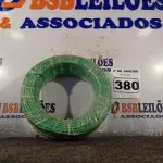 LOTE 380 - 01 ROLO DE CABO FLEXÍVEL 100M 1X4MM NA COR VERDE(NOVO). (NO ESTADO) ATENÇÃO! FAZER A VISITAÇÃO ANTES DE ARREMATAR, NÃO SABEMOS SE FUNCIONA. LEILÃO NÃO TEM GARANTIA E NEM DEVOLUÇÃO, SUJEITO A POSSÍVEIS AVARIAS VISÍVEIS/OCULTAS E/OU AUSÊNCIA DE COMPONENTES.